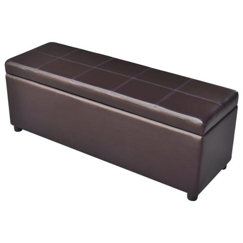 Banc de rangement en bois Brun