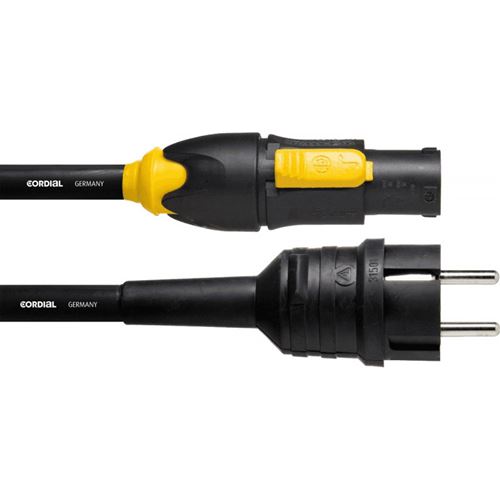 Cordial CFCA 10 S-TRUE 1 Strom Anschlusskabel [1x Schutzkontakt-Stecker - 1x PowerCon-Stecker] 10m Schwarz