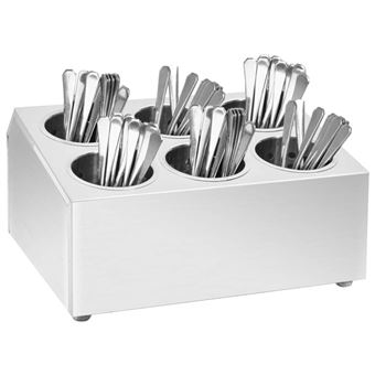 Porte couverts 6 grilles Carré Acier inoxydable - 1