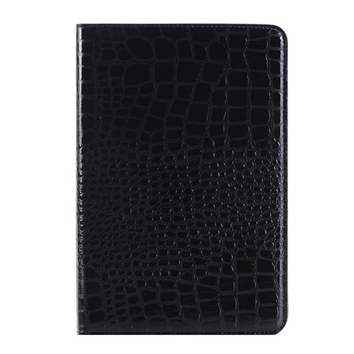 Smart cover pour ipad pro 12,9 pouces noir cartes et portefeuille crocodile texture horizontale flip étui en cuir avec titulaire et fentes