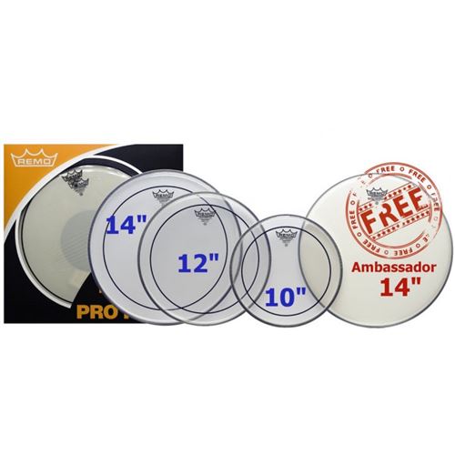 Remo - Pack peaux remo pinstripe - 10/12/14 + 14