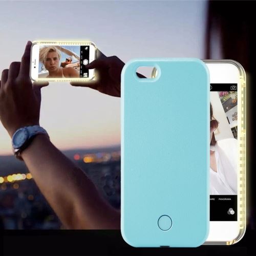 iPhone 6 & 6s Coque Protection Plastique Bleu Contour Lumineux Selfie ALS47783