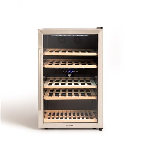 CREATE - Cave &agrave; vin r&eacute;frig&eacute;r&eacute;e 46 bouteilles, Acier inoxydable - WINECOOLER XL 