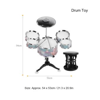 Acheter PDTO Kit de batterie électronique pour enfants avec ensemble de  jouets musicaux avec instrument de microphone réglable