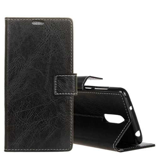 Xiaomi Redmi 5 Plus Housse Etui Cuir PU Effet Peau rétro Noir ALS55349