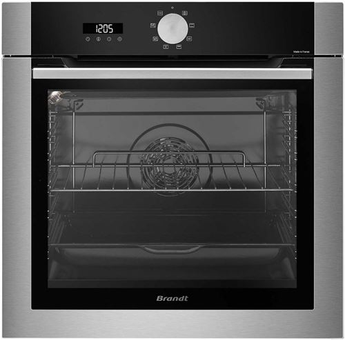 Brandt BOP7534X - Four - intégrable - niche - largeur : 56 cm - profondeur : 55 cm - hauteur : 58.5 cm - avec système auto-nettoyant - classe A+ - inox noir