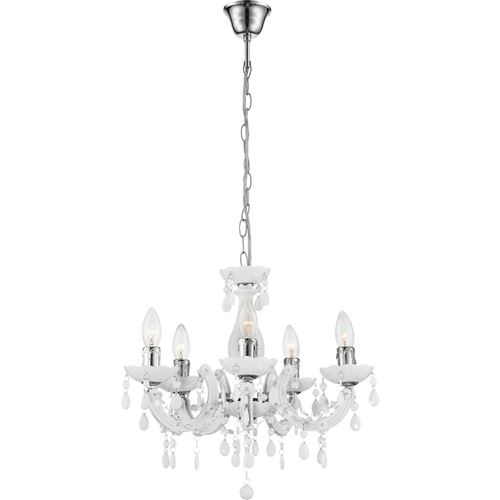 GLOBO Lustre CUIMBRA II Acrylique Chromé Blanc 63113-5