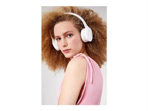 Kygo A4/300 - Koptelefoon met micro - op oor - Bluetooth - draadloos - wit