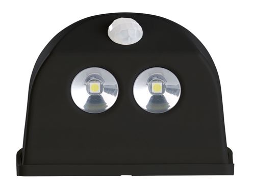 Lampe de porte sans fil à LED avec détecteur - 50 lm - Noir