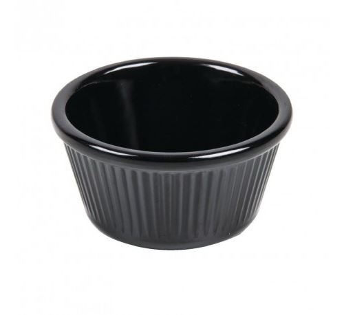 Ramequin cannelé en mélamine noir 89mm kristallon