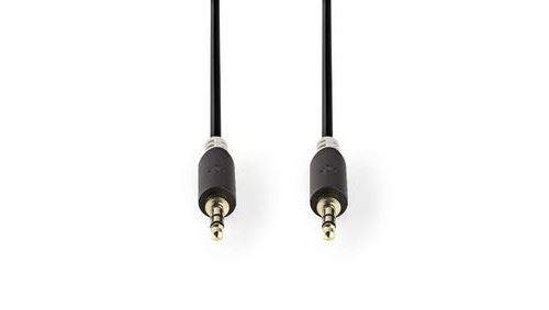 Câble audio stéréo 3,5 mm mâle - 3,5 mm mâle 1,0 m anthracite nedis