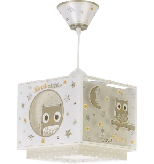 DALBER-Suspension carree hiboux phospho