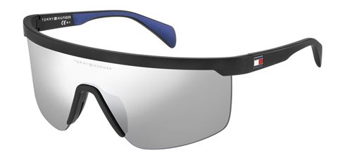 Tommy Hilfiger lunettes de soleil TH1657/S 124/T4 unisexe noir mat avec lentille miroir