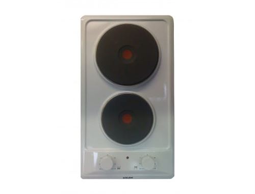 Glem GT320WH - Elektrische kookplaat - 2 hobben - Niche - breedte: 26.5 cm - diepte: 48 cm - wit