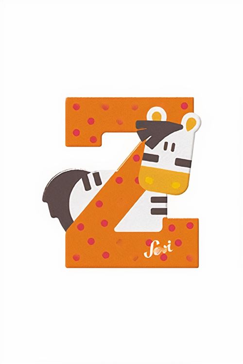 Sevi animal lettre Z 10 cm orange