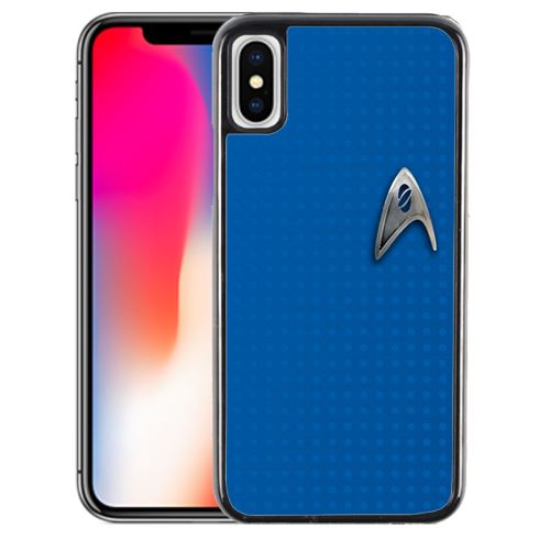 Coque pour iPhone XS star trek bleu