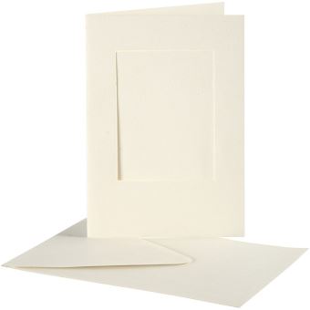 Creativ Company Cartes passe-partout, dimension carte 10,5x15 cm, blanc ...