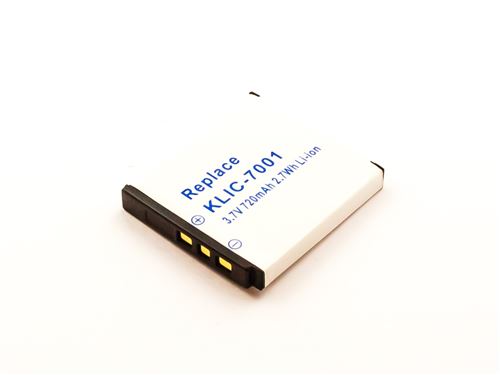 Battery similar KOD KLIC-7001, Li-ion, 3,7V, 720mAh, 2,7Wh