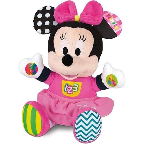 CLEMENTONI Disney Baby - Peluche d'activités Minnie - Jeu d'éveil