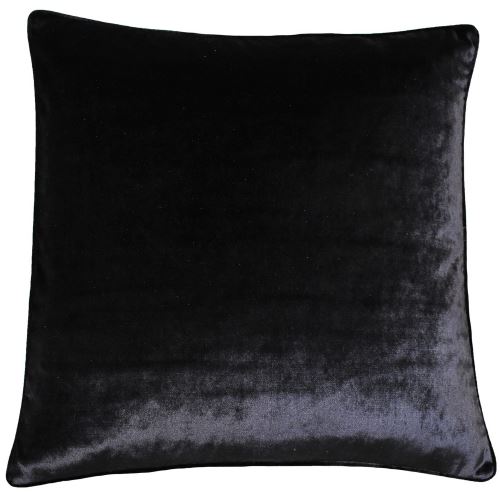 Riva Home - Housse de coussin en velours (55 x 55 cm) (Noir) - UTRV1084