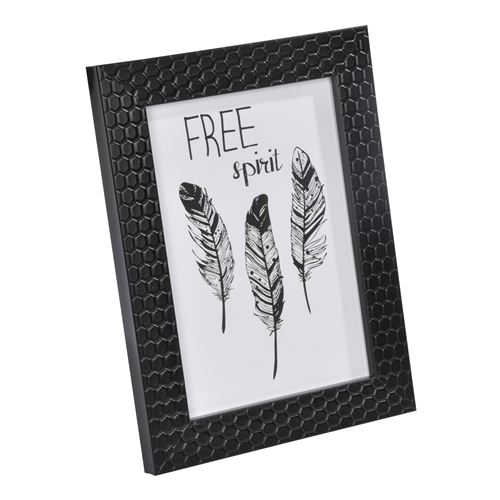 Homea Cadre Photo Déco Nid d'Abeilles 24x30cm Noir - vue 3