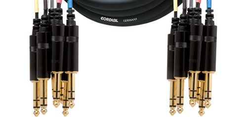 Cordial CML8-0VV5C - Câble multipaire 8 jacks-8 jacks mâles stéréo 5 m