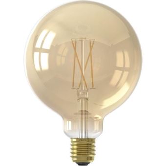 Ampoule LED Filament connectee Globe ambre G125 E27