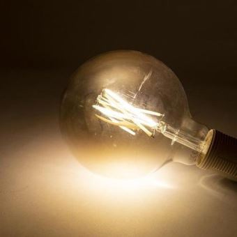 Ampoule LED Filament connectee Globe ambre G125 E27