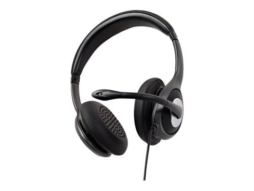 V7 Deluxe - Écouteurs avec micro - sur-oreille - filaire - USB-C - noir avec accent gris