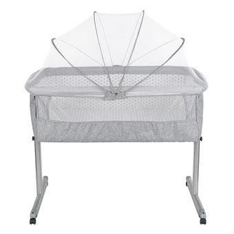 Sur Lit De Bebe B Livem Portable Avec Roues Cloches De Moustiquaire Epissage 96 56 77cm Gris Lit Pour Enfant Achat Prix Fnac