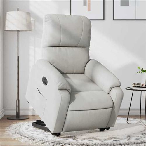 VIDAXL - Fauteuil de relaxation électrique - Inclinable - Gris clair - Image 2