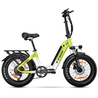 TTGO F6 vélo électrique - Blanc-Vert , Moteur 250W, Vitesse maximale 25km/h - 1