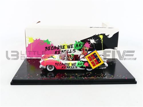 Voiture Miniature de Collection SPARK 1-43 - CADILLAC Eldorado Rebellion Parade des Pilotes Le Mans 2019 - White / Black / Red - S7952
