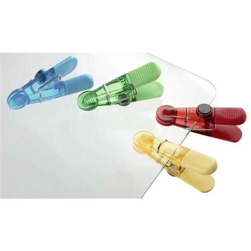 Lot de 4 pinces magnétiques Fackelmann Tecno ref 59903
