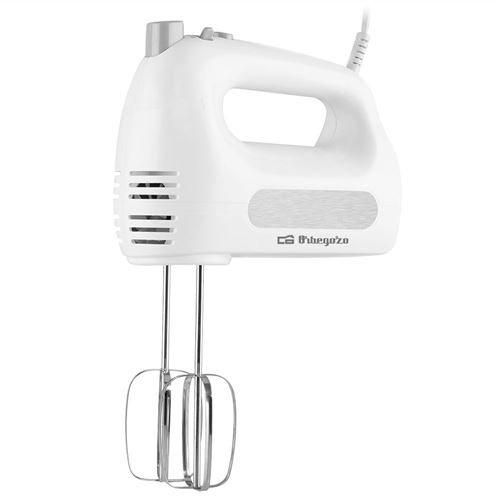 Orbegozo BA 3250 Batidora de Varillas 400W – Decoración Acero Inox, 6 Velocidades + Turbo, Accesorios de Acero Inoxidable Aptos para Lavavajillas