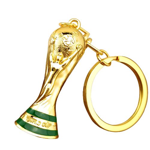 Porte clef GENERIQUE Porte-clés Trophée Football de Qatar en Métal FONGWAN  Souvenir Coupe du Monde FIFA - Or