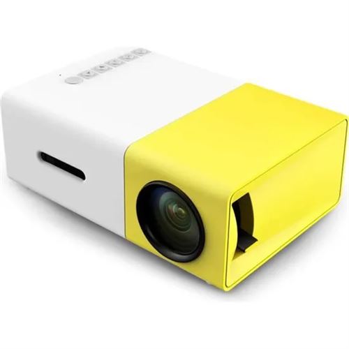  Full HD 1080p Mini Portable Vid&eacute;o Projecteur Accueil Multim&eacute;dia Cin&eacute;ma Th&eacute;&acirc;tre (YG300 ) - Jaune