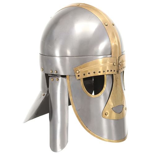 vidaXL Casque médiéval de réplique antique pour GN Argenté Acier