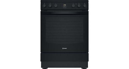 Indesit Cuisiniere, Noir, Table Vitroceramique, 60 Cm, 4 Zones De Cuisson, Four M5, Chaleur Tournante, Fonction Cook 2, Catalyse, 69L, Prechauffage Rapide, Invensys 72, Click&Clean, Lechefrite Anti-Adherent, 1 Grille, 1 Lechefrite, Cable Fourni