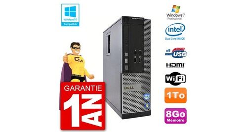 Pc dell 3010 sff intel g640 ram 8go disque dur 1to graveur dvd wifi w7