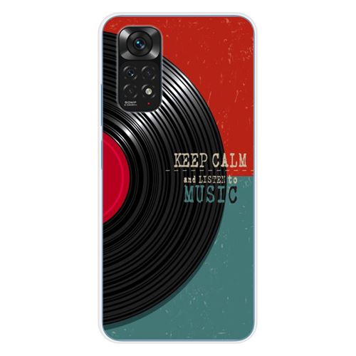 Coque en silicone imprimée compatible Xiaomi Redmi Note 11 4G Keep calm