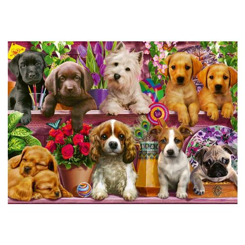 Schmidt Puzzle - Chiens sur l'étagère, 500 pièces