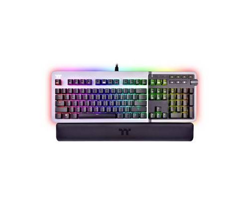 Thermaltake Agent K5 Blue Switch (GER) filaire Clavier de gaming éclairé allemand, QWERTZ titanium