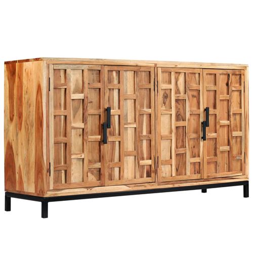 vidaXL Buffet Bois d'acacia massif 145 x 40 x 80 cm