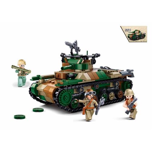 Jeu de construction compatible brique emboitable sluban char tank type 97 2en1 armee militaire m38 b1107 soldats articules sluban