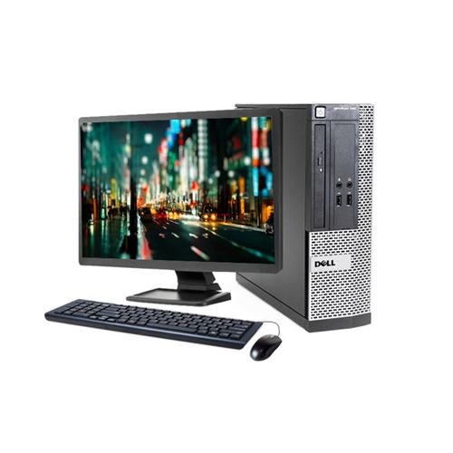 Unité centrale Dell 390 DT - Core i5 - RAM 4Go - HDD 160Go - Windows 10 - Ecran 19 - Reconditionné