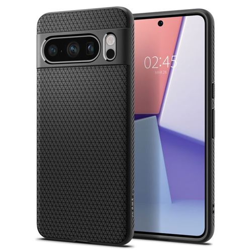 Spigen Liquid Air - Coque de protection pour téléphone portable - polyuréthanne thermoplastique (TPU) - noir mat - pour Google Pixel 8 Pro