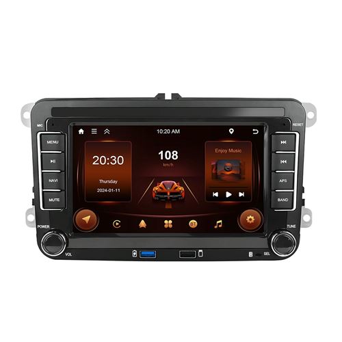 Autoradio Android 7 Pouces Carplay GPS Caméra Recul Bluetooth 2+64G YONIS