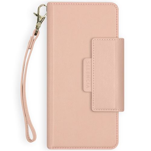 Coque Samsung Galaxy S21 Plus Étui de téléphone portefeuille amovible en cuir végétalien 2-en-1 Selencia Cuir artificiel Rose