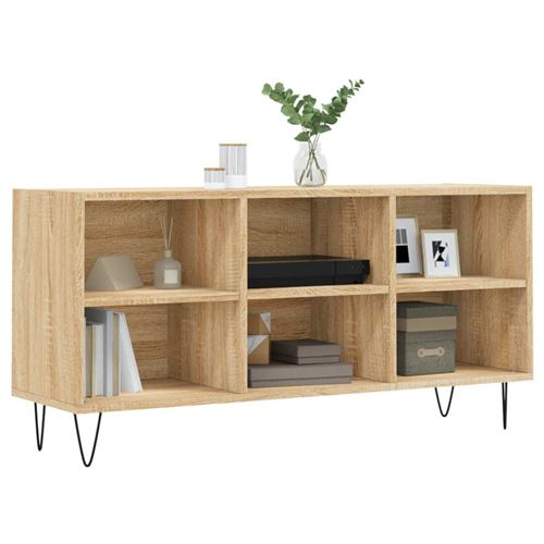 VIDAXL  - Meuble tv ch&ecirc;ne sonoma 103,5x30x50 cm bois d'ing&eacute;nierie